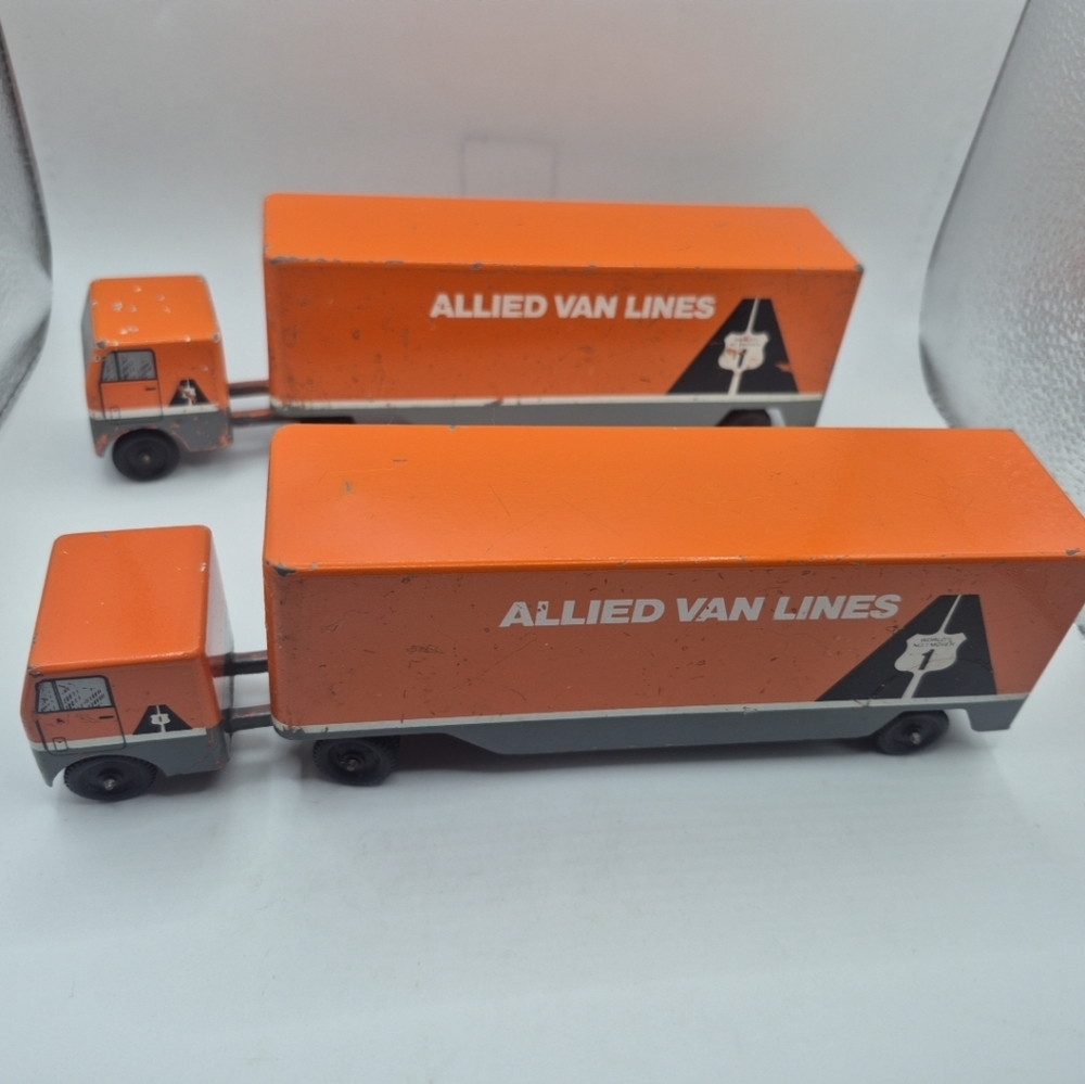 Allied Van Lines Truck World's #1 Movers Grey/Orange Ralstoy - Two Trucks